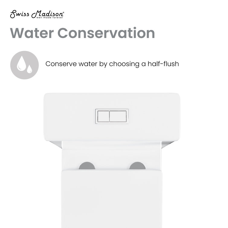White Elongated Dual-Flush High Efficiency Free Standing Toilet