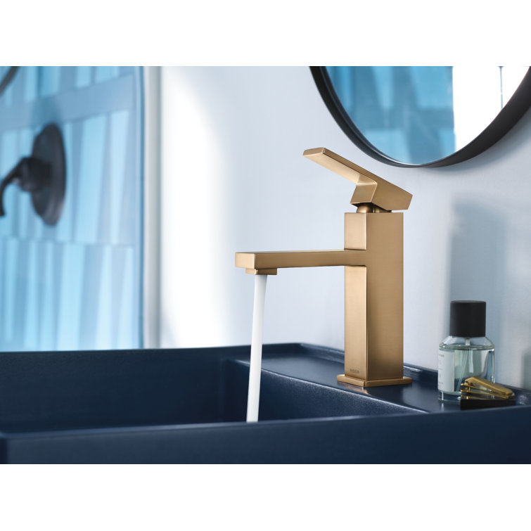 Revyl Bronzed Gold Single Handle Modern Bathroom Faucet