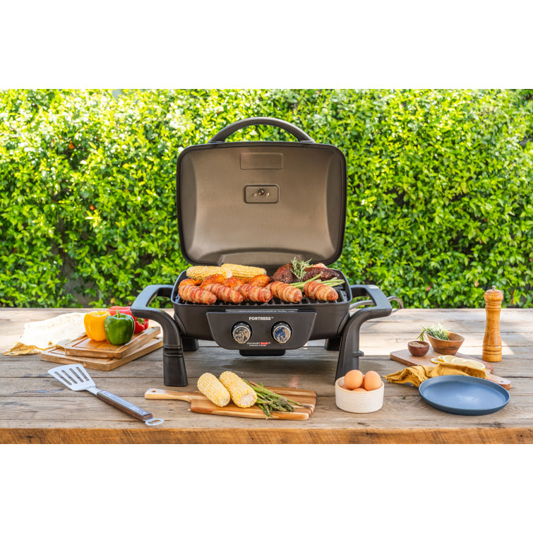 Nexgrill Fortress Black 2-Burner Cast Aluminum Gas Grill