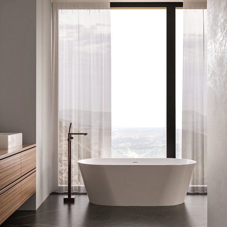 Oil Rubbed Bronze Freestanding Bathtub Faucet with Hand Shower