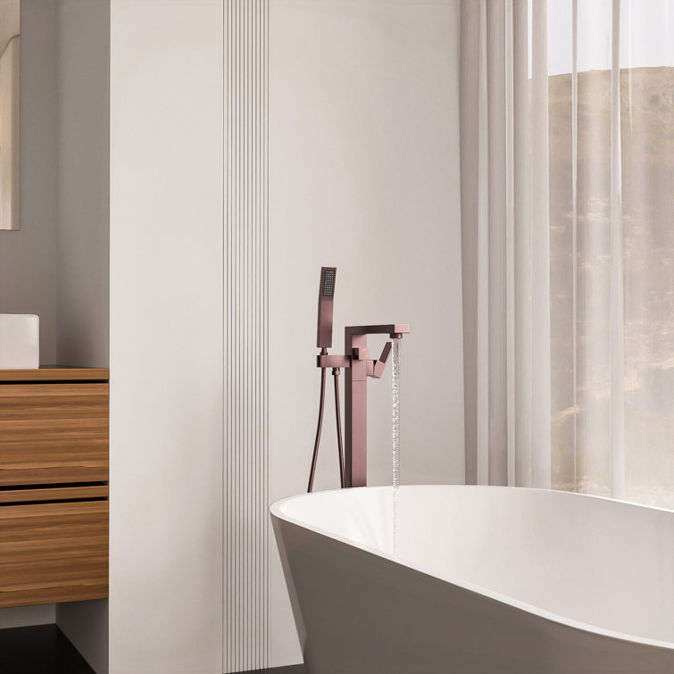 Oil Rubbed Bronze Freestanding Bathtub Faucet with Hand Shower