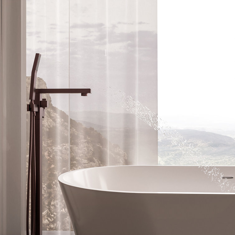 Oil Rubbed Bronze Freestanding Bathtub Faucet with Hand Shower