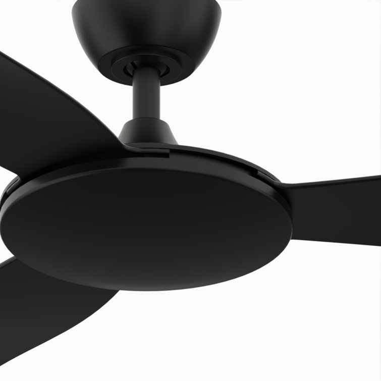 GlideAire 52" Smart Black Composite Blade Ceiling Fan with Remote