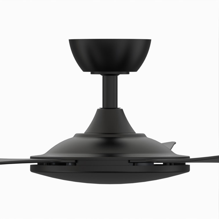 GlideAire 52" Smart Black Composite Blade Ceiling Fan with Remote