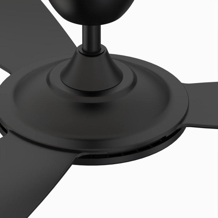 GlideAire 52" Smart Black Composite Blade Ceiling Fan with Remote