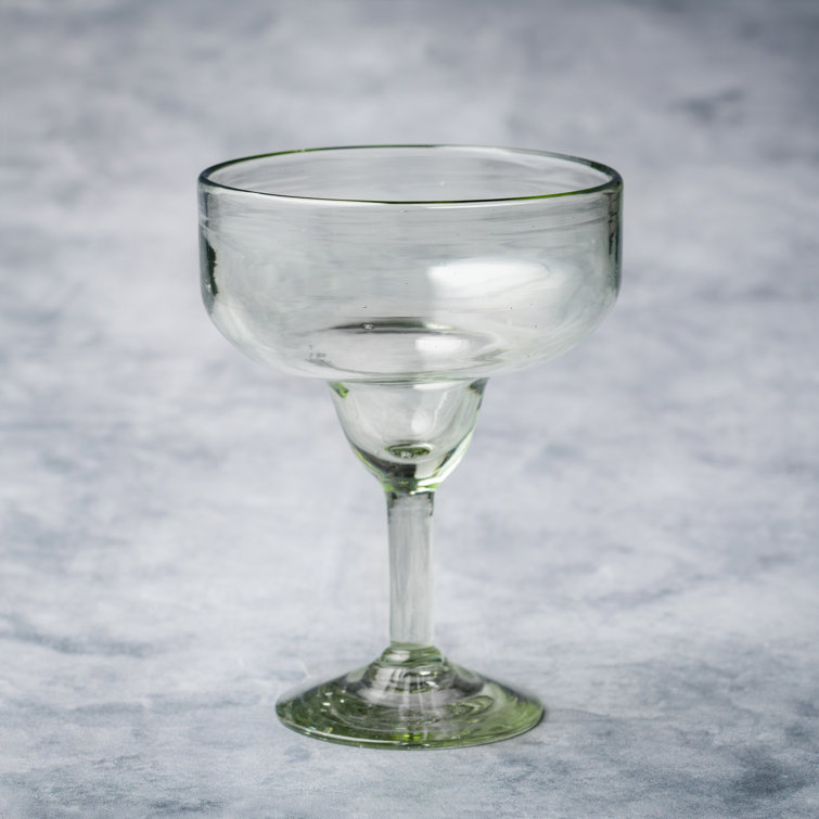 Clear Handblown Margarita Glassware Set, 16oz, Set of 6