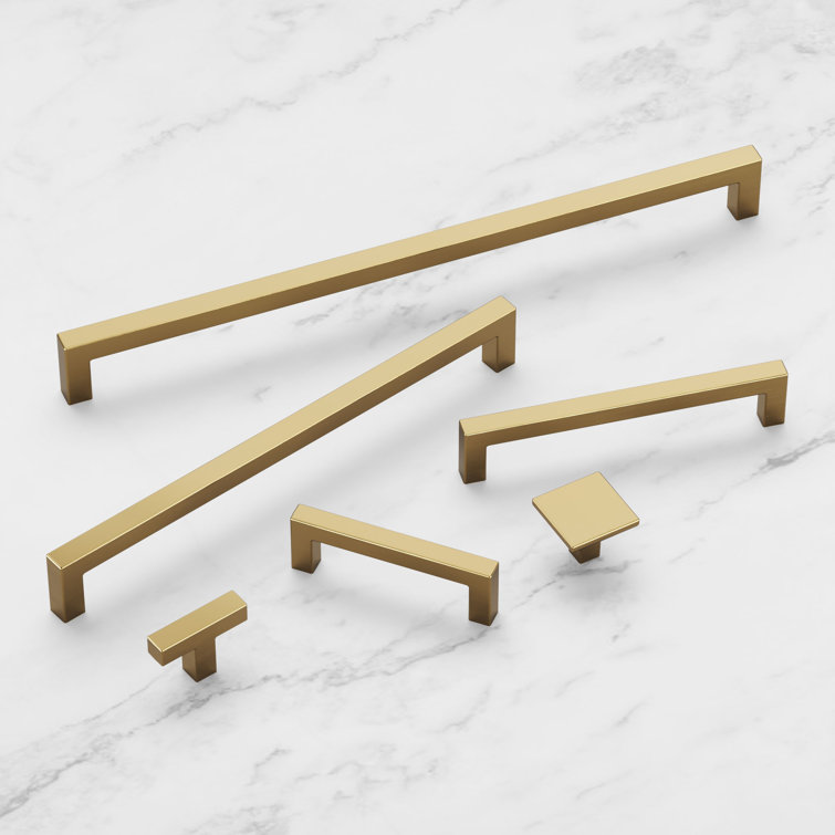 Champagne Bronze Modern Kitchen Cabinet Drawer Pulls, 5-1/16"