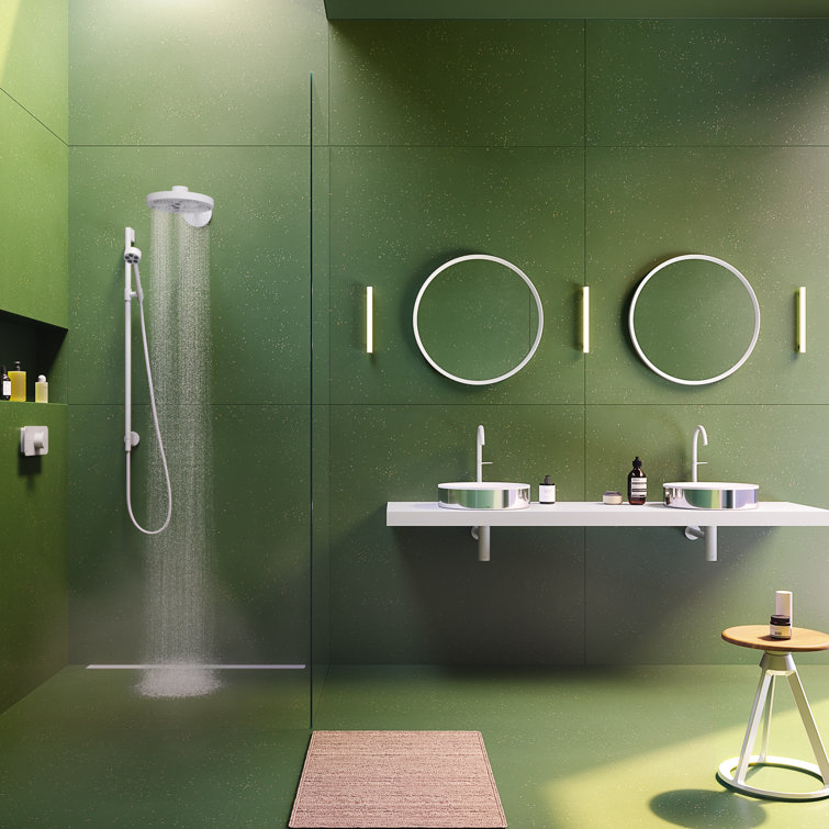 Philippe Starck Chrome Round Solid-Surface Bathroom Sink