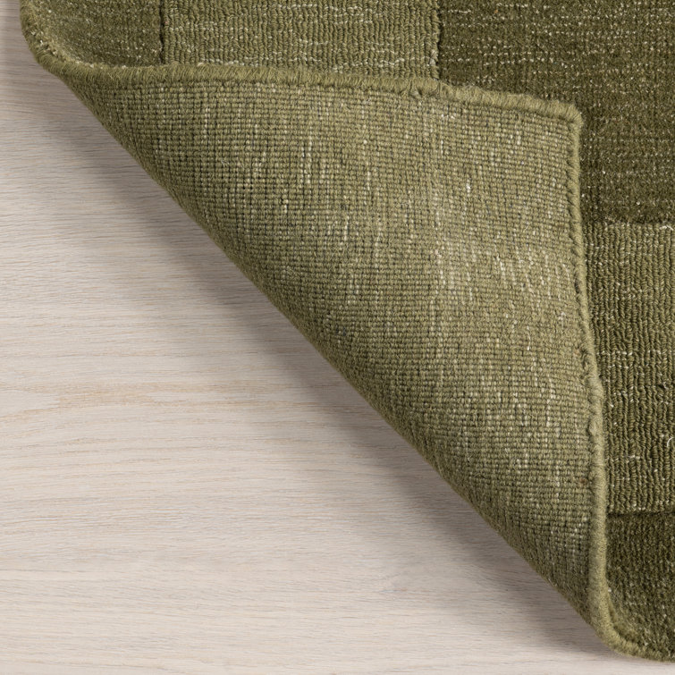 Handmade Verdant Green Wool Rectangular 8' x 10' Area Rug