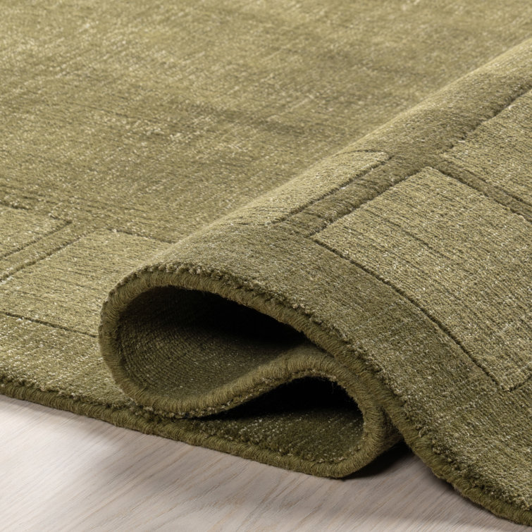 Handmade Verdant Green Wool Rectangular 8' x 10' Area Rug
