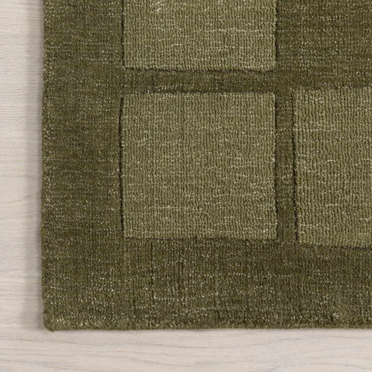 Handmade Verdant Green Wool Rectangular 8' x 10' Area Rug