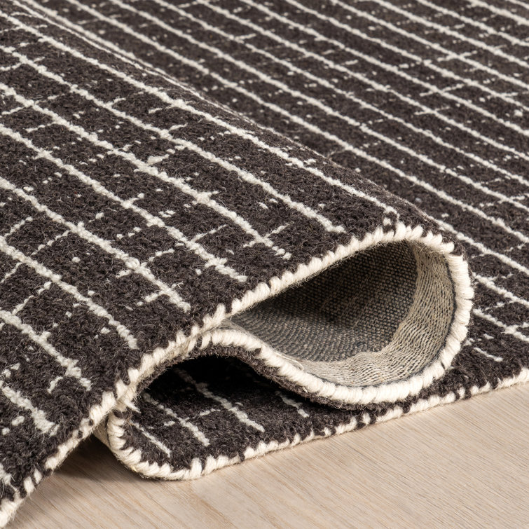 Melrose Charcoal Hand-Tufted Wool 8' x 10' Area Rug
