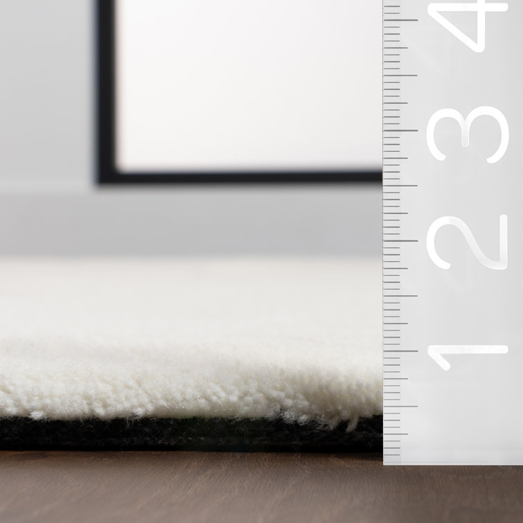 Handmade Gray Abstract Wool Rectangular Area Rug, 3' x 5'