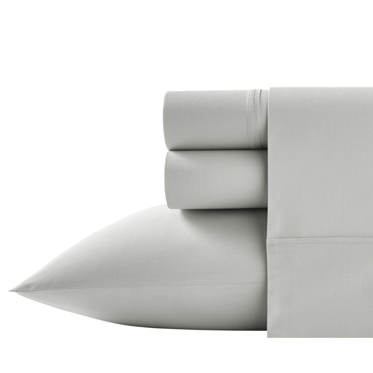 Full Size White Cotton Percale Sheet Set