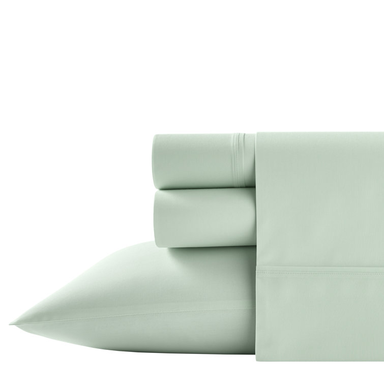 Full Size White Cotton Percale Sheet Set