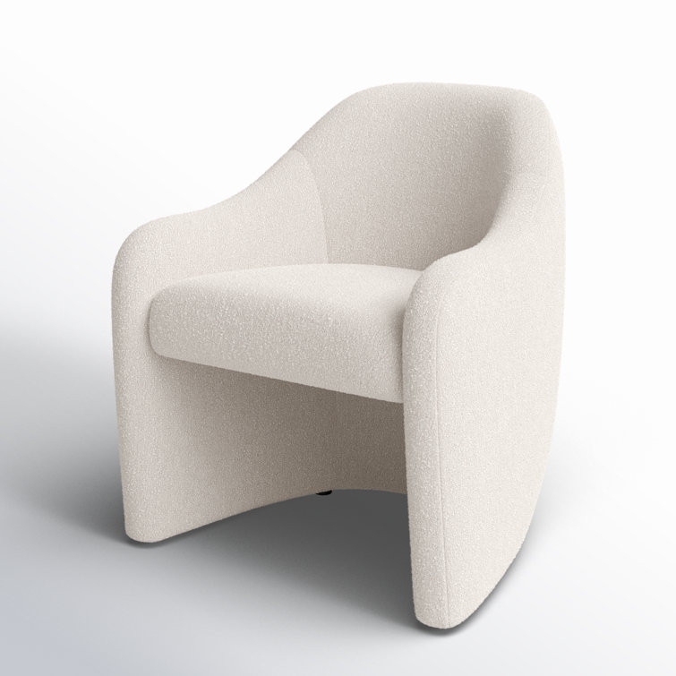 Knoll Sand Upholstered Arm Chair with Pine Wood Legs
