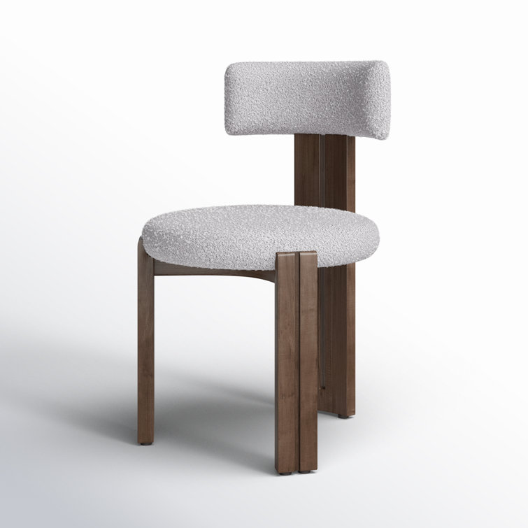 Gray Fabric and Ash Wood Side Chair