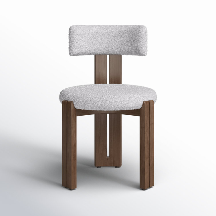 Gray Fabric and Ash Wood Side Chair