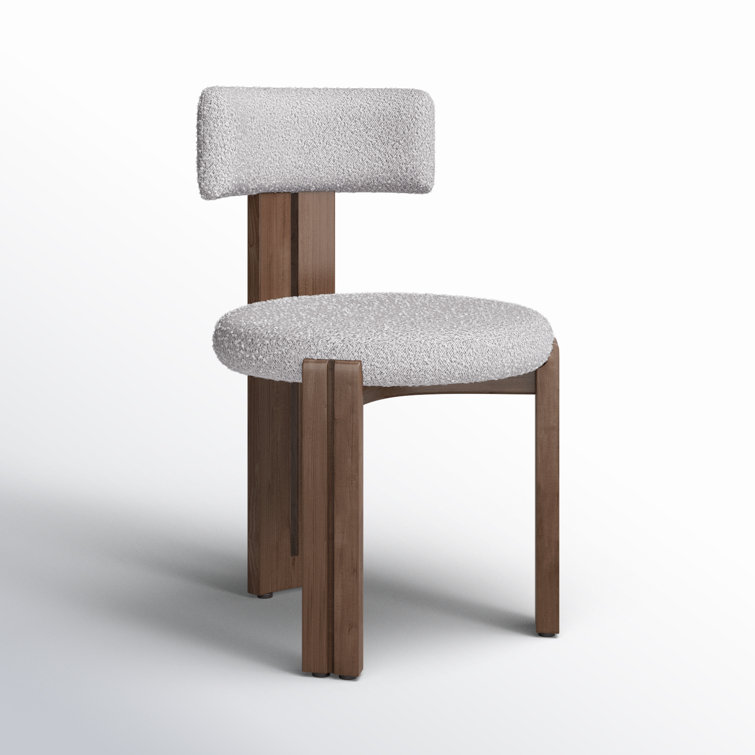 Gray Fabric and Ash Wood Side Chair