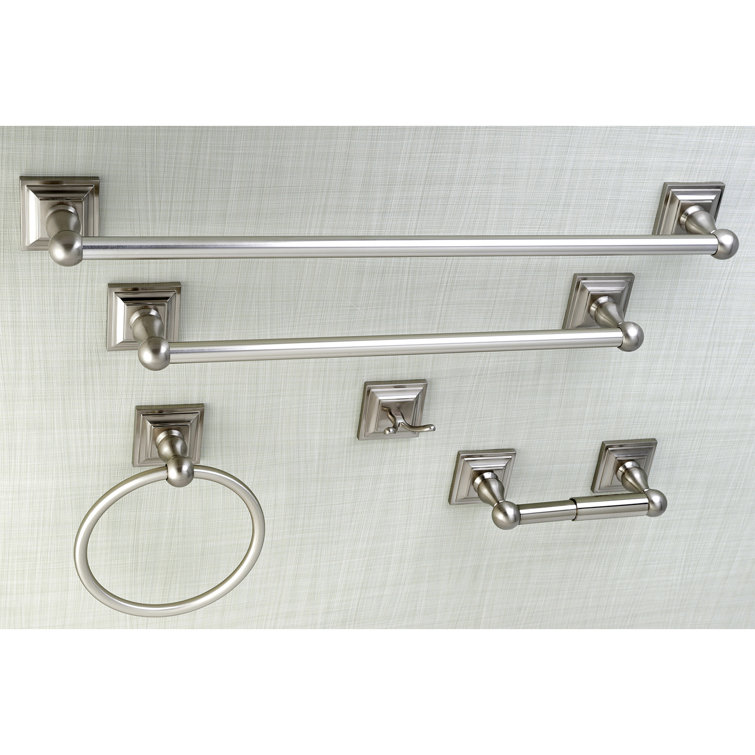 Satin Nickel 5-Piece Bathroom Hardware Set