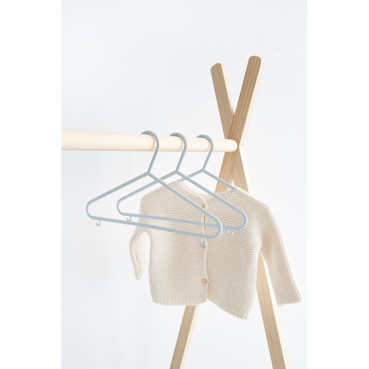 3 Sprouts Speckled Blue Wheat Straw Baby Hangers, Pack of 30