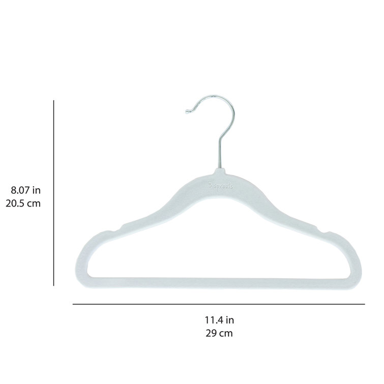 Blue Velvet Non-Slip Baby Clothes Hangers, Pack of 30