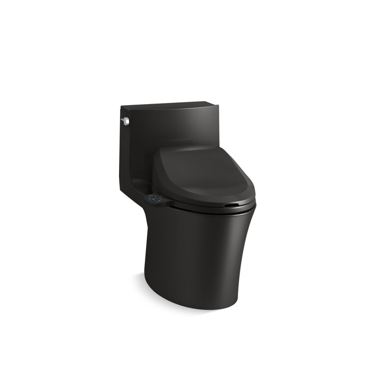 Veil White Elongated Dual-Flush One-Piece Toilet