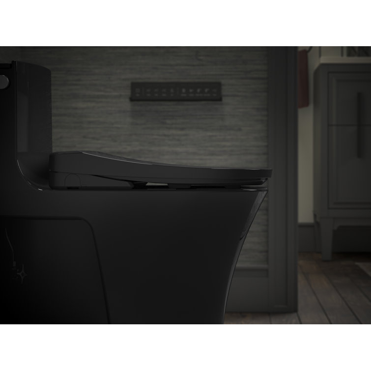 Veil White Elongated Dual-Flush One-Piece Toilet