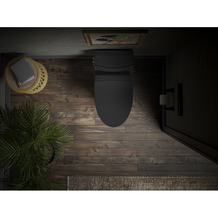 Veil White Elongated Dual-Flush One-Piece Toilet