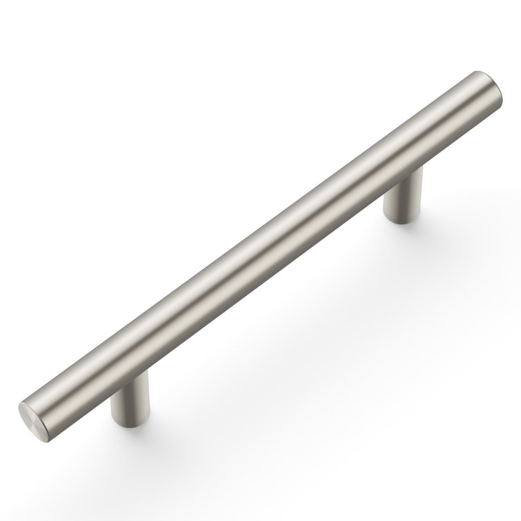 Satin Nickel Modern Bar Pulls with Mounting Hardware