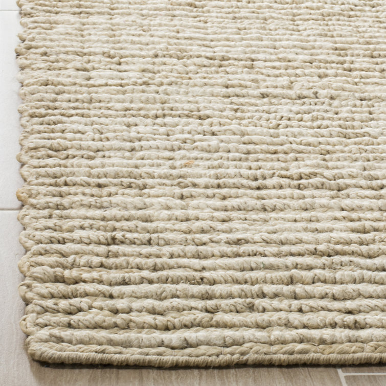 Coastal Charm Ivory Hand-Knotted Jute 4' x 6' Area Rug