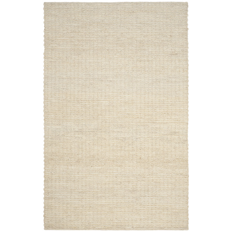 Coastal Charm Ivory Hand-Knotted Jute 5' x 8' Area Rug