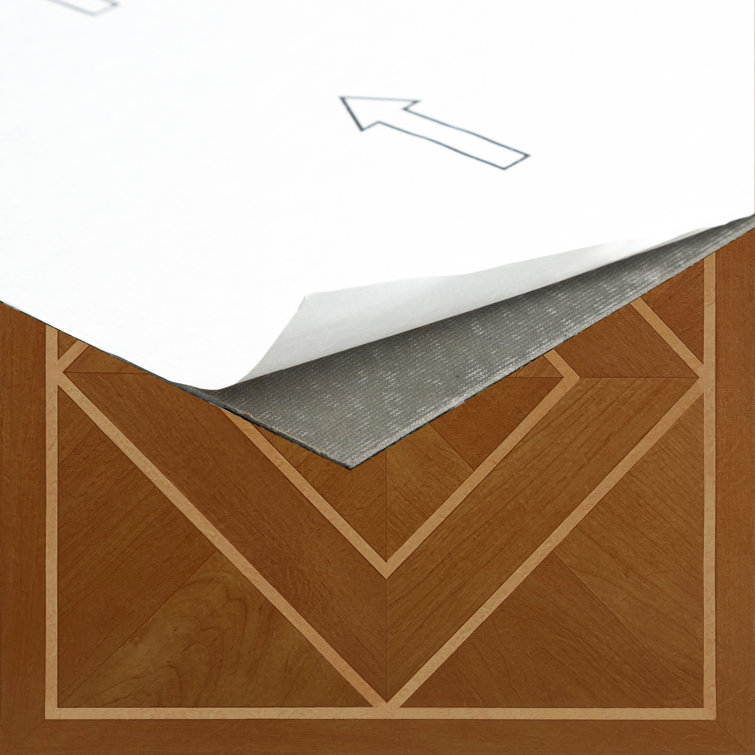Tivoli 12'' x 12'' Self-Adhesive Vinyl Floor Tiles with White Border