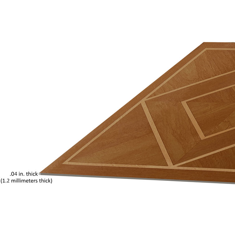 Tivoli 12'' x 12'' Self-Adhesive Vinyl Floor Tiles with White Border