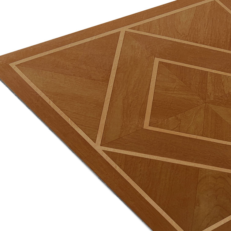 Tivoli 12'' x 12'' Self-Adhesive Vinyl Floor Tiles with White Border