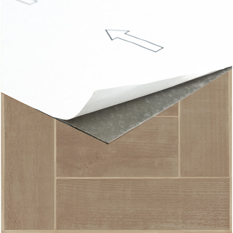 Saddlewood 12'' x 12'' Self-Adhesive Vinyl Floor Tiles