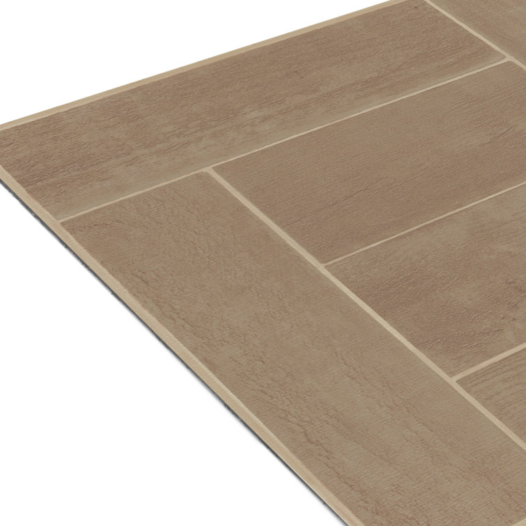 Saddlewood 12'' x 12'' Self-Adhesive Vinyl Floor Tiles