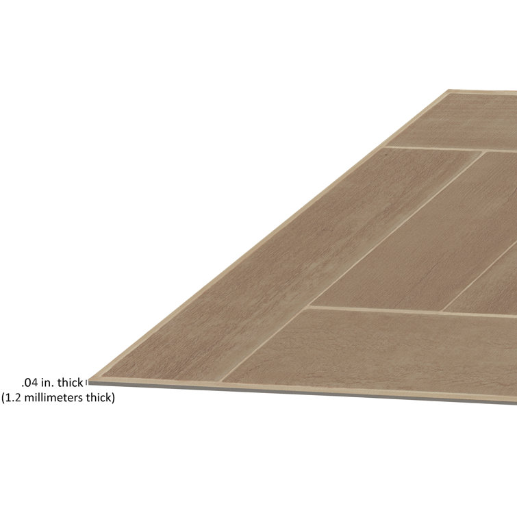 Saddlewood 12'' x 12'' Self-Adhesive Vinyl Floor Tiles