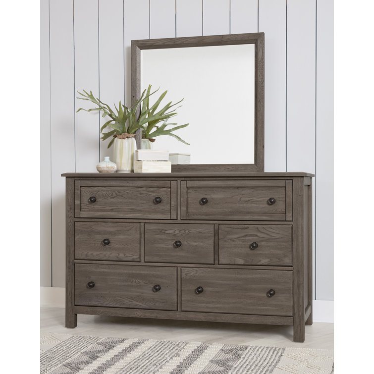 Driftwood Gray White Oak 7-Drawer Farmhouse Dresser