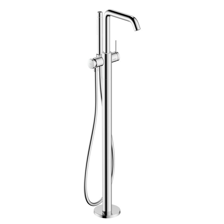 Chrome Freestanding Tub Filler with Handshower