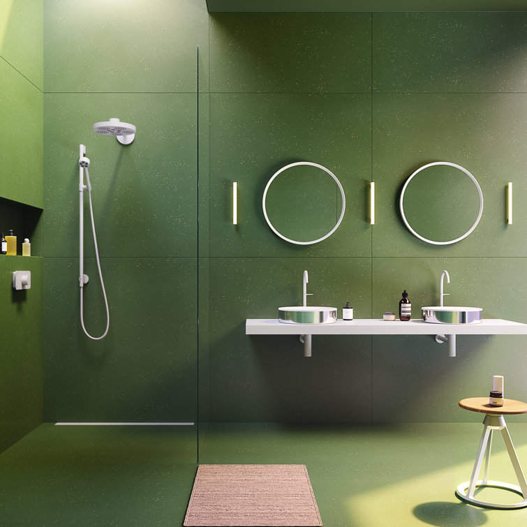 Philippe Starck Chrome Round Solid-Surface Bathroom Sink
