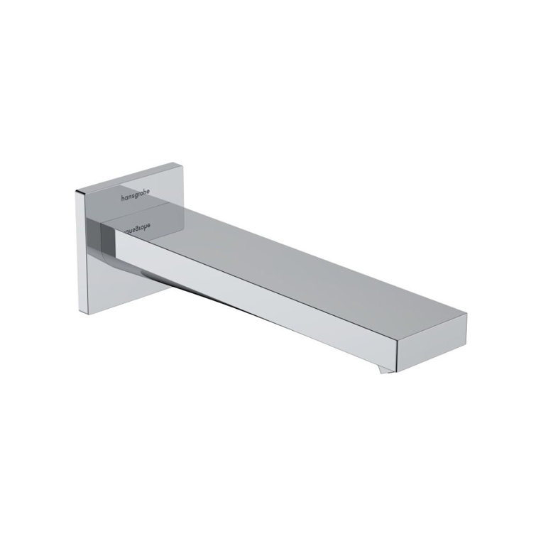 Chrome Wall Mounted Geometric Tub Spout