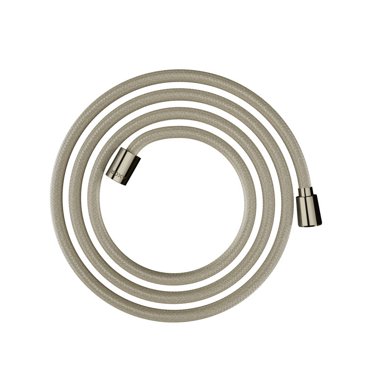 Polished Nickel 79" Textile Shower Hose with Cylindrical and Conical Nut