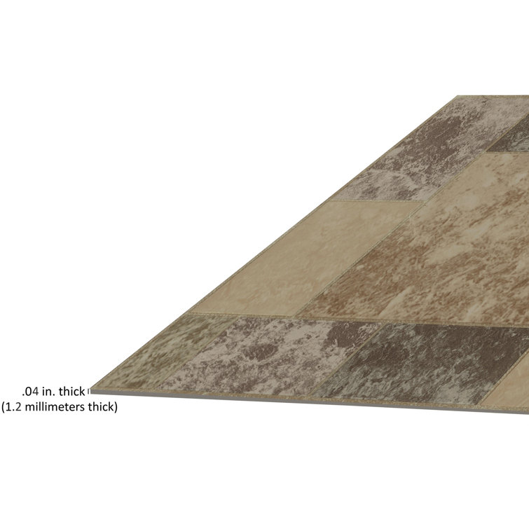 Light Brown and Beige Self-Adhesive Vinyl Floor Tiles
