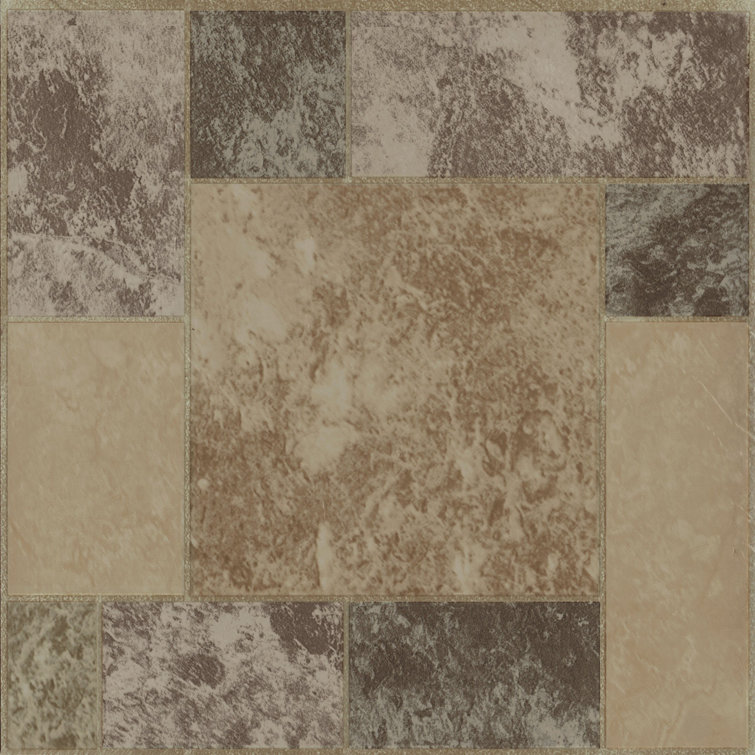 Light Brown and Beige Self-Adhesive Vinyl Floor Tiles