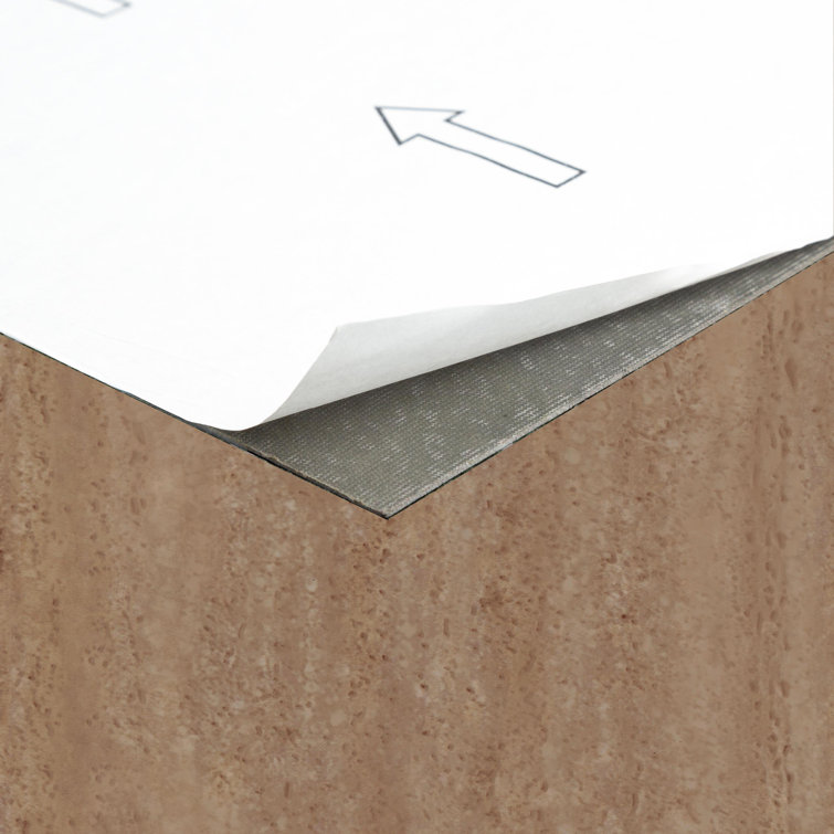 Travertine Marble Self-Adhesive Vinyl Floor Tiles, 12" x 12"
