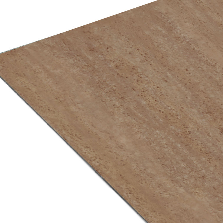 Travertine Marble Self-Adhesive Vinyl Floor Tiles, 12" x 12"