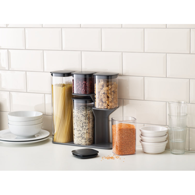 Gray 5-Piece BPA-Free Plastic Food Storage Container Set