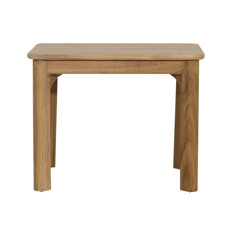Natural Teak Square Outdoor Side Table