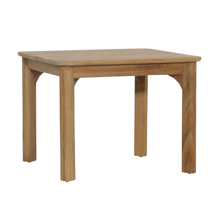 Natural Teak Square Outdoor Side Table